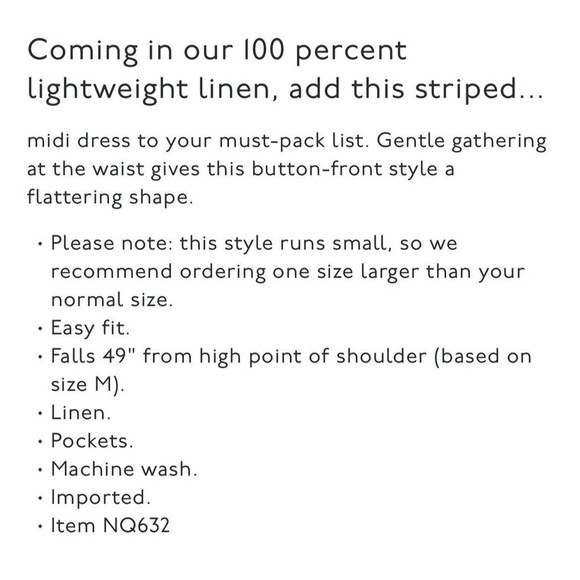 MADEWELL Linen Midi Dress Women XS Blue Stripe NEW Button Front Pockets NQ632 - Picture 2 of 16